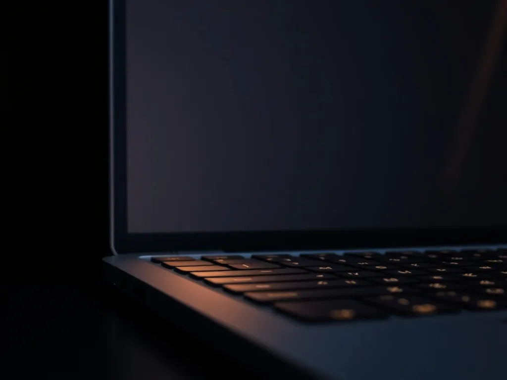 High-quality professional close-up of a modern silver laptop